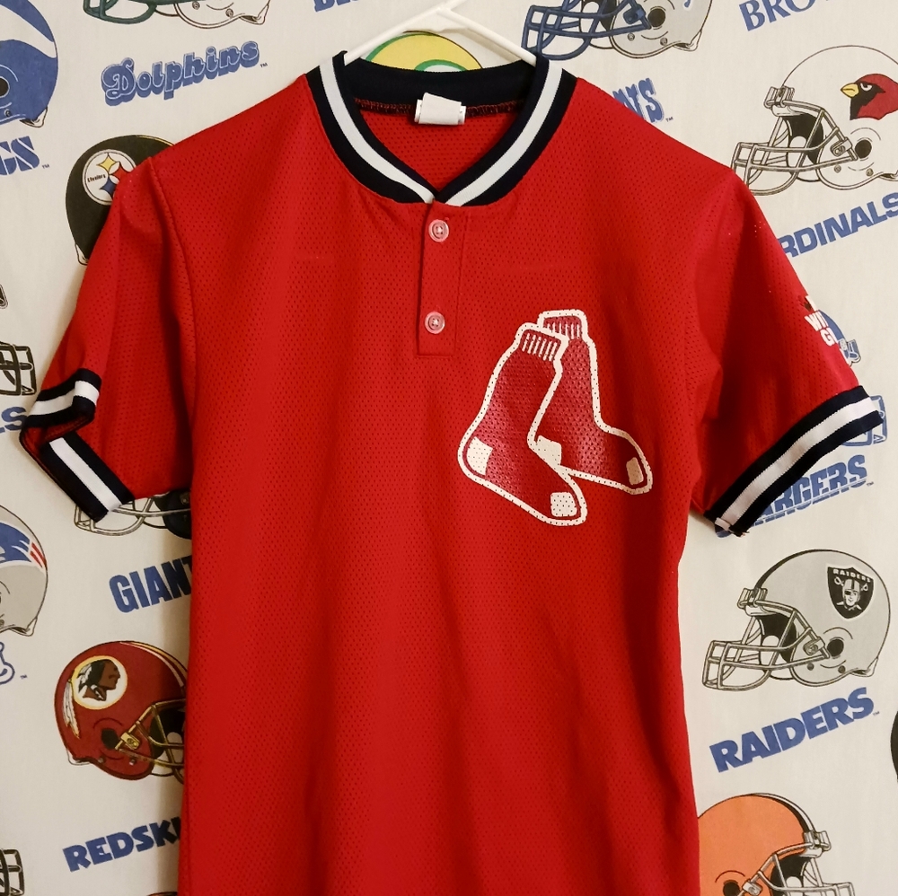 Vintage Youth Kids 12T Boston Red Sox Hands Without Guns MLB Baseball Jersey